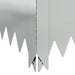 Gazonrand 4 st 60 x 60 x 20 cm Staal Zilverkleurig