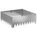 Gazonrand 4 st 60 x 60 x 20 cm Staal Zilverkleurig