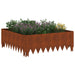 Gazonrand 60 x 60 x 20 cm Staal Roestig