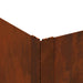 Gazonrand 4 st 60 x 60 x 20 cm Staal Roestig