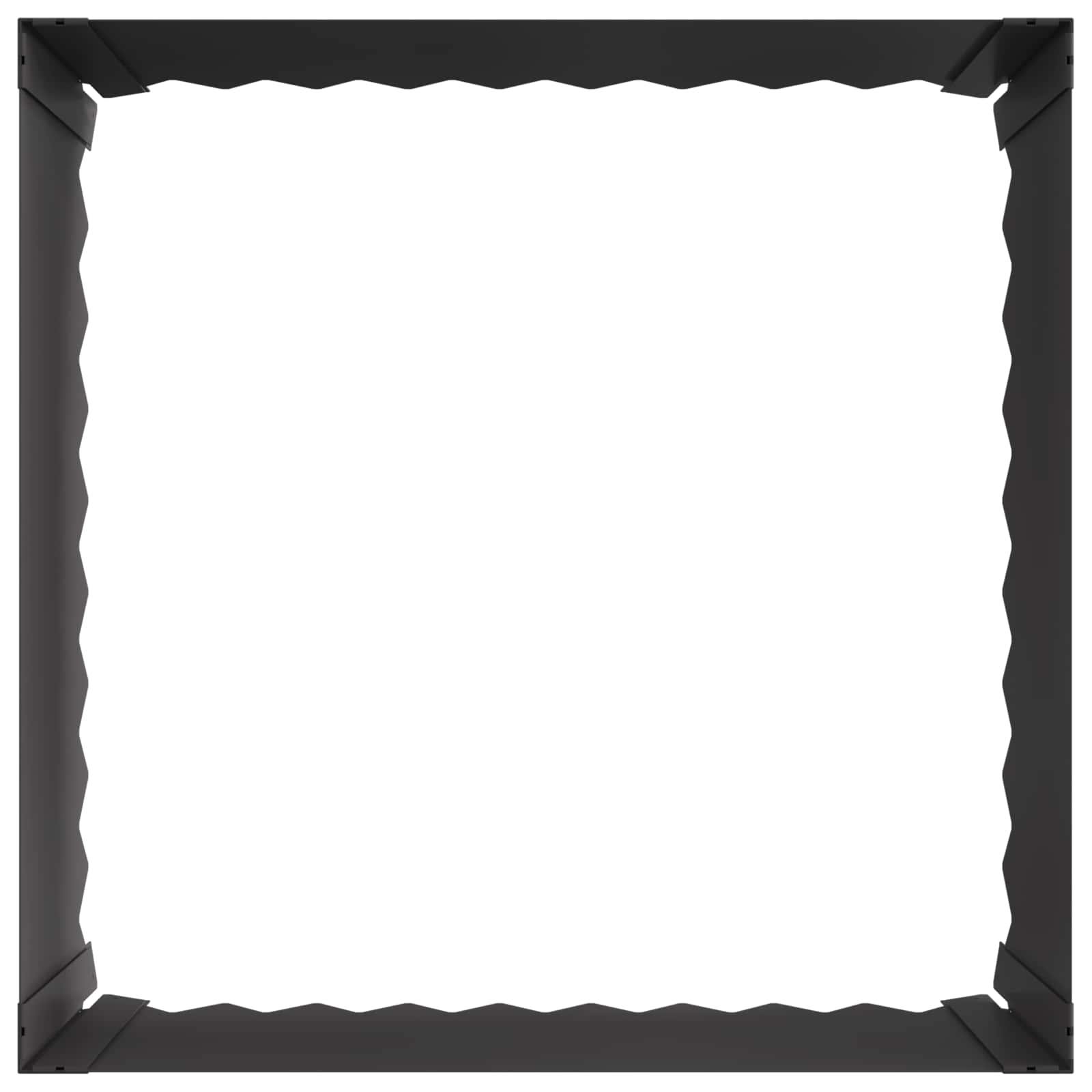 Gazonrand 60 x 60 x 35 cm Staal Zwart
