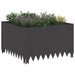Gazonrand 4 st 60 x 60 x 35 cm Staal Zwart