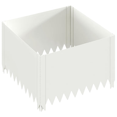 Gazonrand 60 x 60 x 35 cm Staal Wit