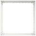 Gazonrand 60 x 60 x 35 cm Staal Wit