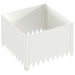 Gazonrand 4 st 60 x 60 x 35 cm Staal Wit