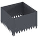 Gazonrand 4 st 60 x 60 x 35 cm Staal Antracietkleurig
