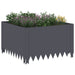 Gazonrand 4 st 60 x 60 x 35 cm Staal Antracietkleurig