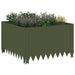 Gazonrand 60 x 60 x 35 cm Staal Olijfgroen