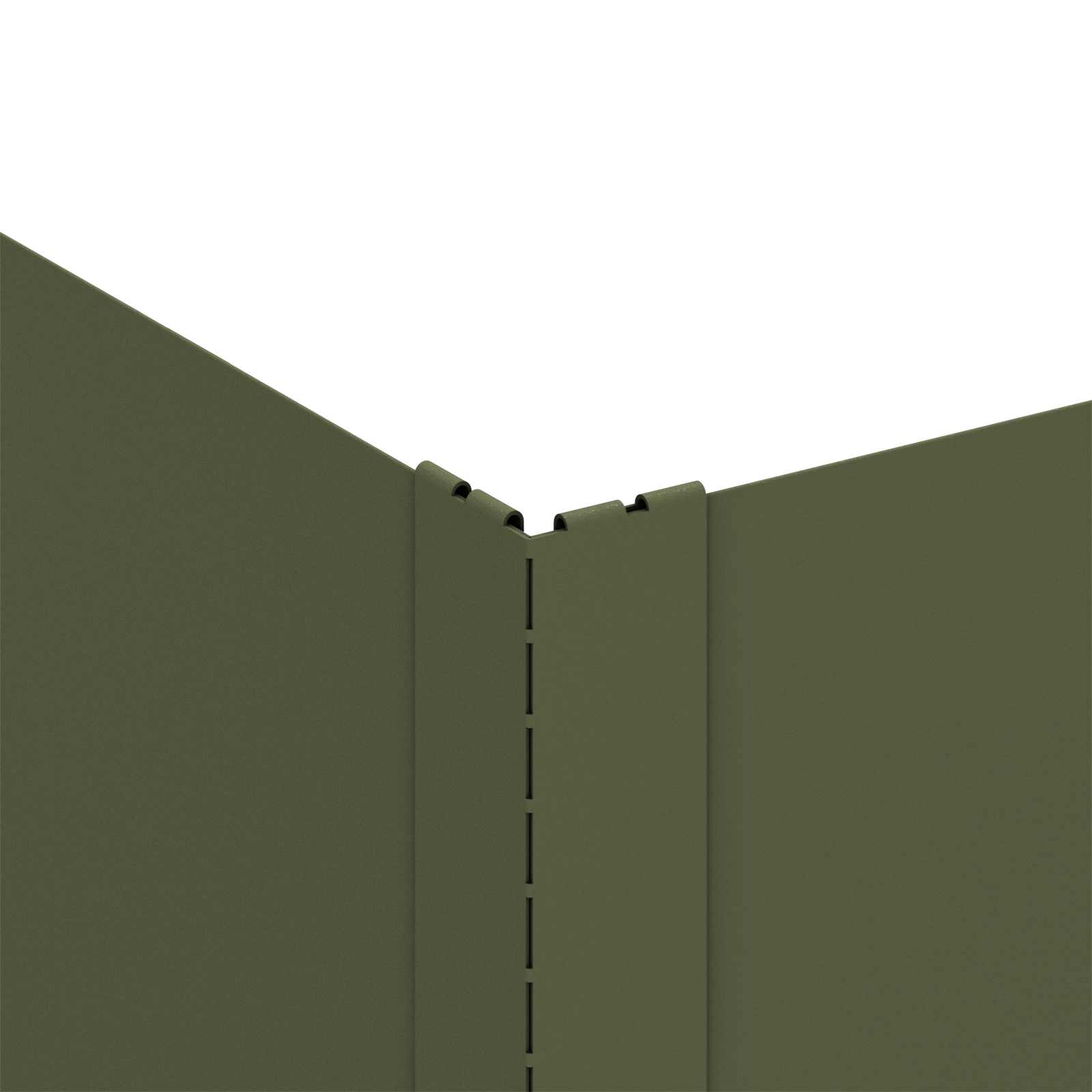 Gazonrand 4 st 60 x 60 x 35 cm Staal Olijfgroen