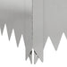 Gazonrand 4 st 60 x 60 x 35 cm Staal Zilverkleurig