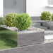 Gazonrand 4 st 60 x 60 x 35 cm Staal Zilverkleurig