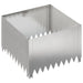 Gazonrand 4 st 60 x 60 x 35 cm Staal Zilverkleurig