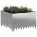 Gazonrand 4 st 60 x 60 x 35 cm Staal Zilverkleurig