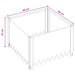 Gazonrand 4 st 60 x 60 x 35 cm Staal Zilverkleurig