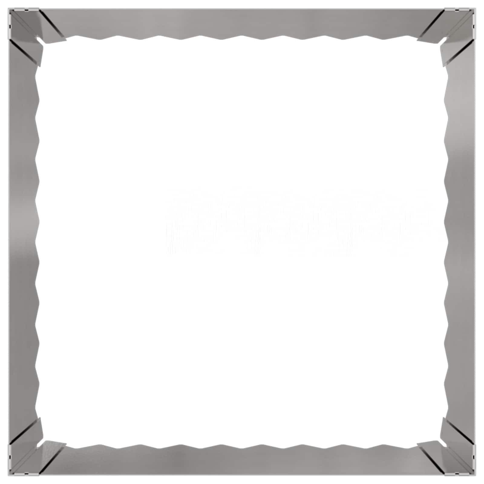 Gazonrand 4 st 60 x 60 x 35 cm Staal Zilverkleurig