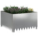 Gazonrand 60 x 60 x 35 cm Staal Zilverkleurig