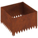 Gazonrand 60 x 60 x 35 cm Staal Roestig