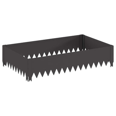 Gazonrand 100 x 60 x 20 cm Staal Zwart