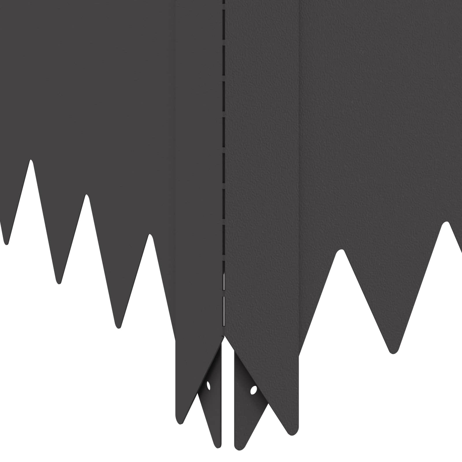 Gazonrand 4 st 100 x 60 x 20 cm Staal Zwart