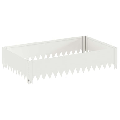 Gazonrand 100 x 60 x 20 cm Staal Wit
