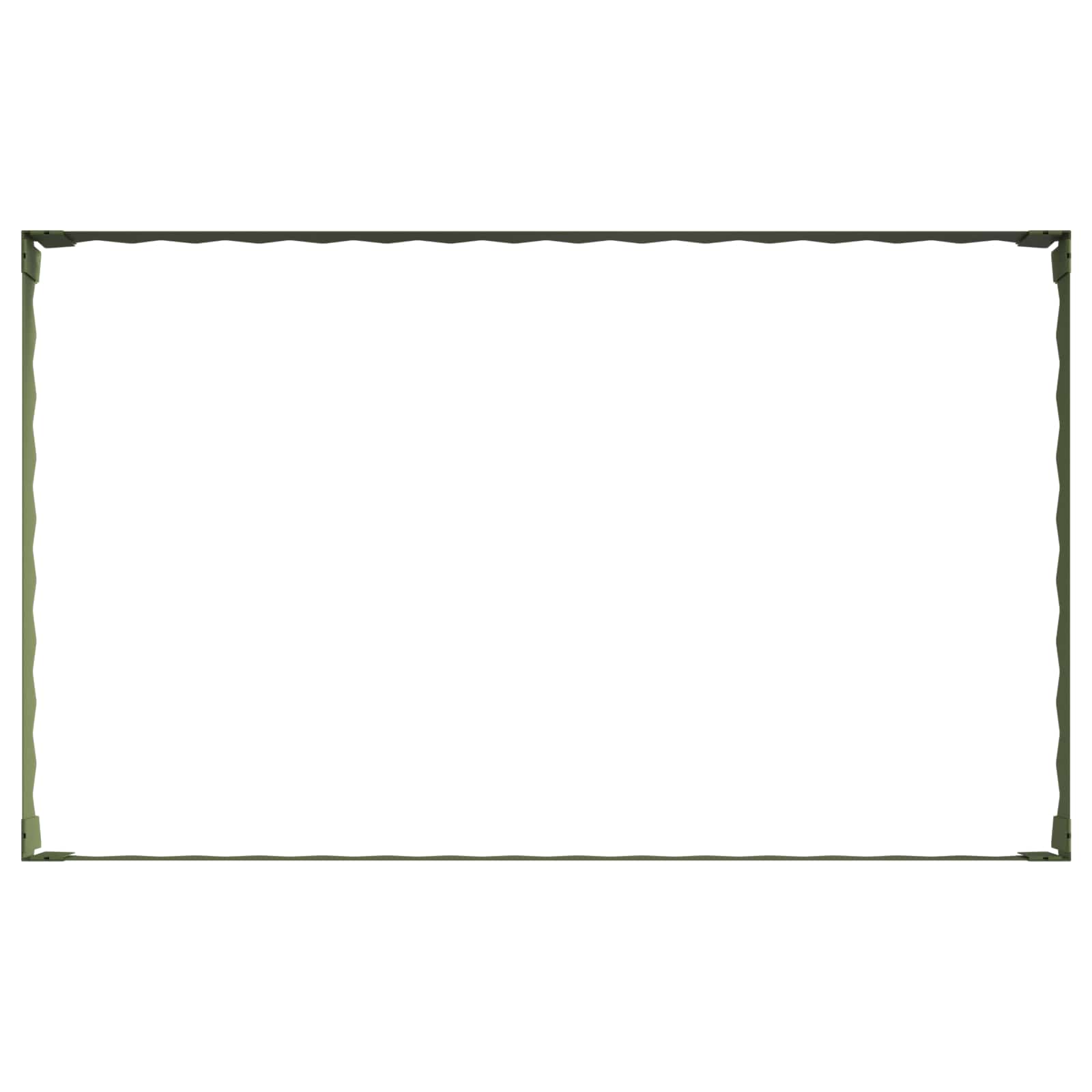 Gazonrand 100 x 60 x 20 cm Staal Olijfgroen