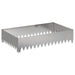 Gazonrand 4 st 100 x 60 x 20 cm Staal Zilverkleurig