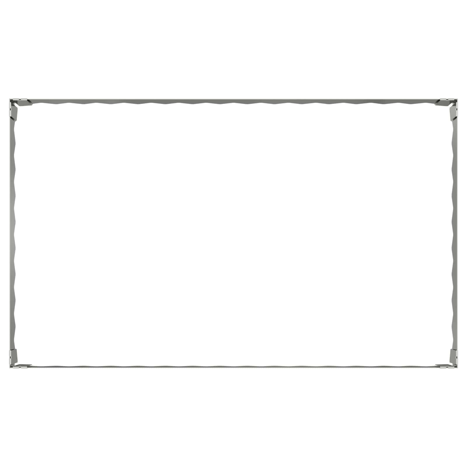 Gazonrand 4 st 100 x 60 x 20 cm Staal Zilverkleurig