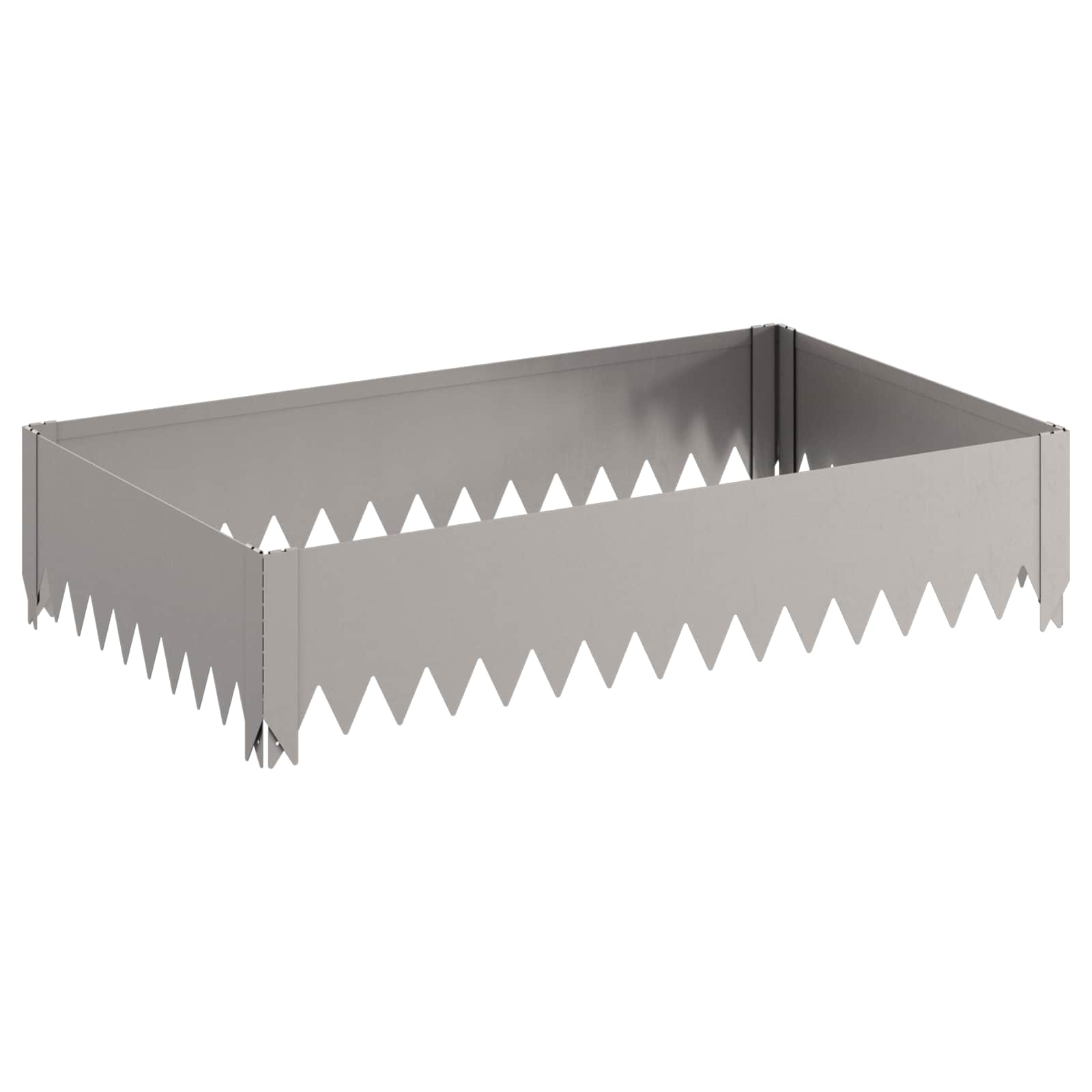 Gazonrand 4 st 100 x 60 x 20 cm Staal Roestig