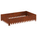 Gazonrand 4 st 100 x 60 x 20 cm Staal Roestig