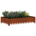 Gazonrand 4 st 100 x 60 x 20 cm Staal Roestig