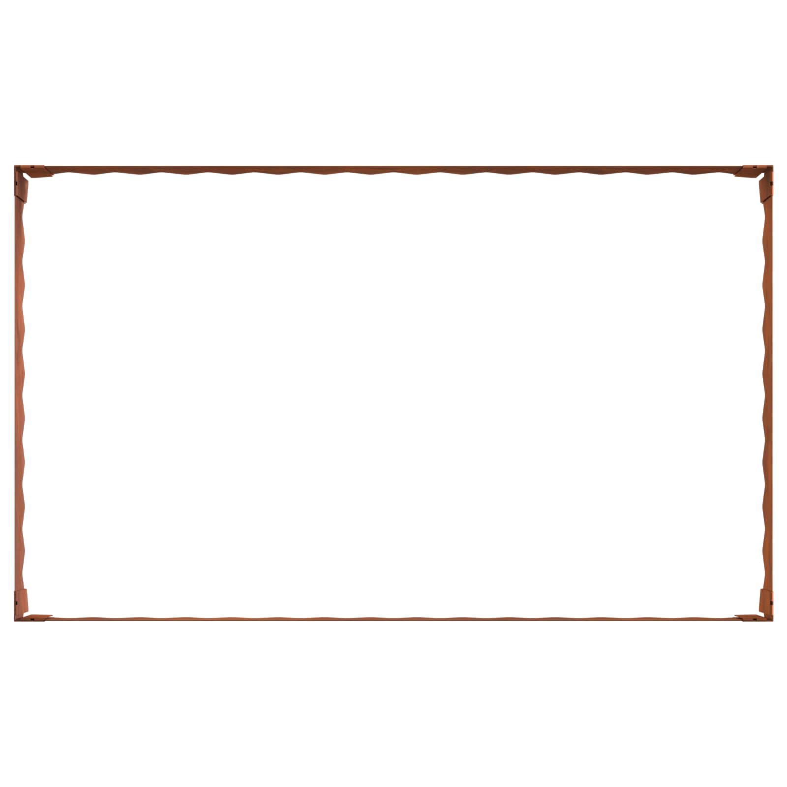 Gazonrand 4 st 100 x 60 x 20 cm Staal Roestig
