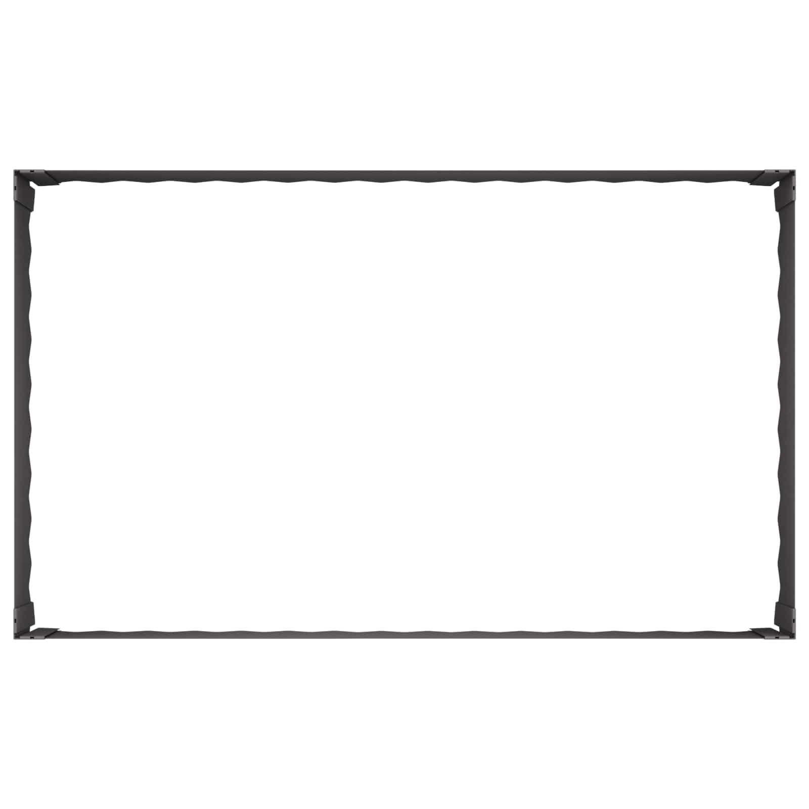 Gazonrand 4 st 100 x 60 x 35 cm Staal Zwart