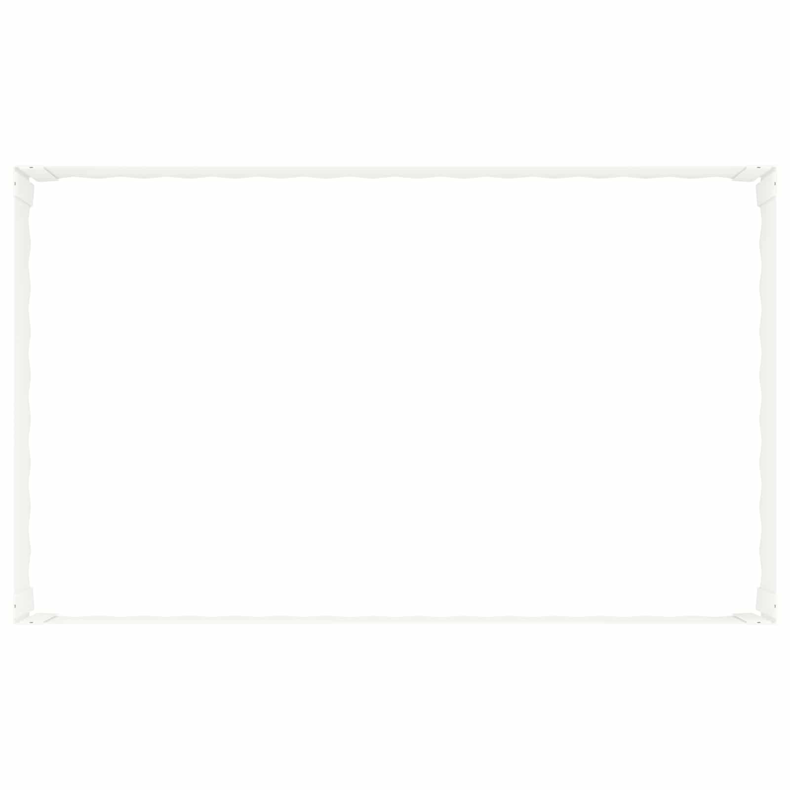 Gazonrand 100 x 60 x 35 cm Staal Wit