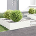 Gazonrand 4 st 100 x 60 x 35 cm Staal Wit