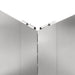 Gazonrand 4 st 100 x 60 x 35 cm Staal Zilverkleurig
