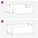 Gazonrand 4 st 100 x 60 x 35 cm Staal Zilverkleurig