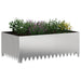 Gazonrand 4 st 100 x 60 x 35 cm Staal Zilverkleurig