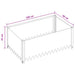 Gazonrand 4 st 100 x 60 x 35 cm Staal Zilverkleurig
