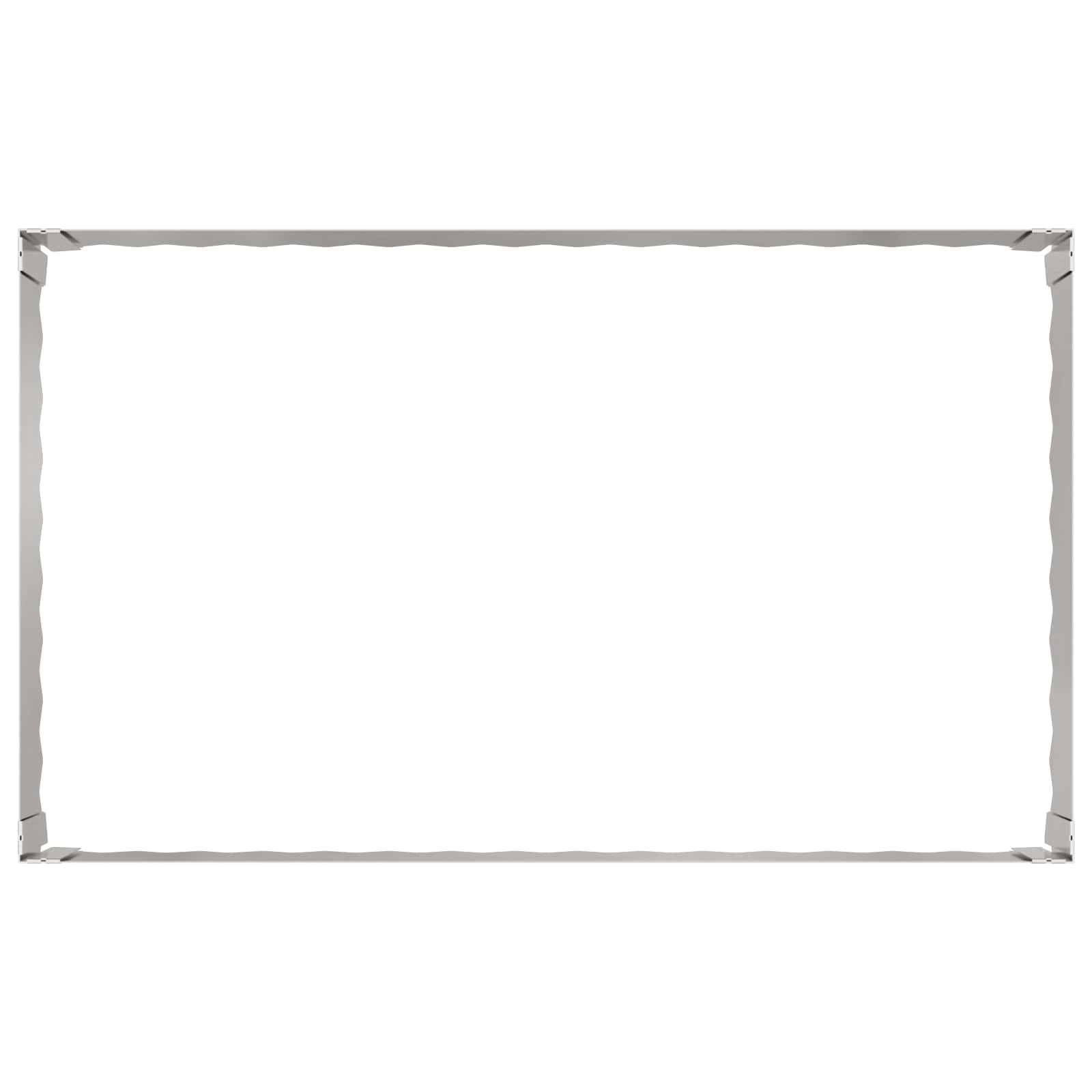 Gazonrand 4 st 100 x 60 x 35 cm Staal Zilverkleurig