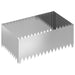 Gazonrand 4 st 100 x 60 x 35 cm Staal Zilverkleurig