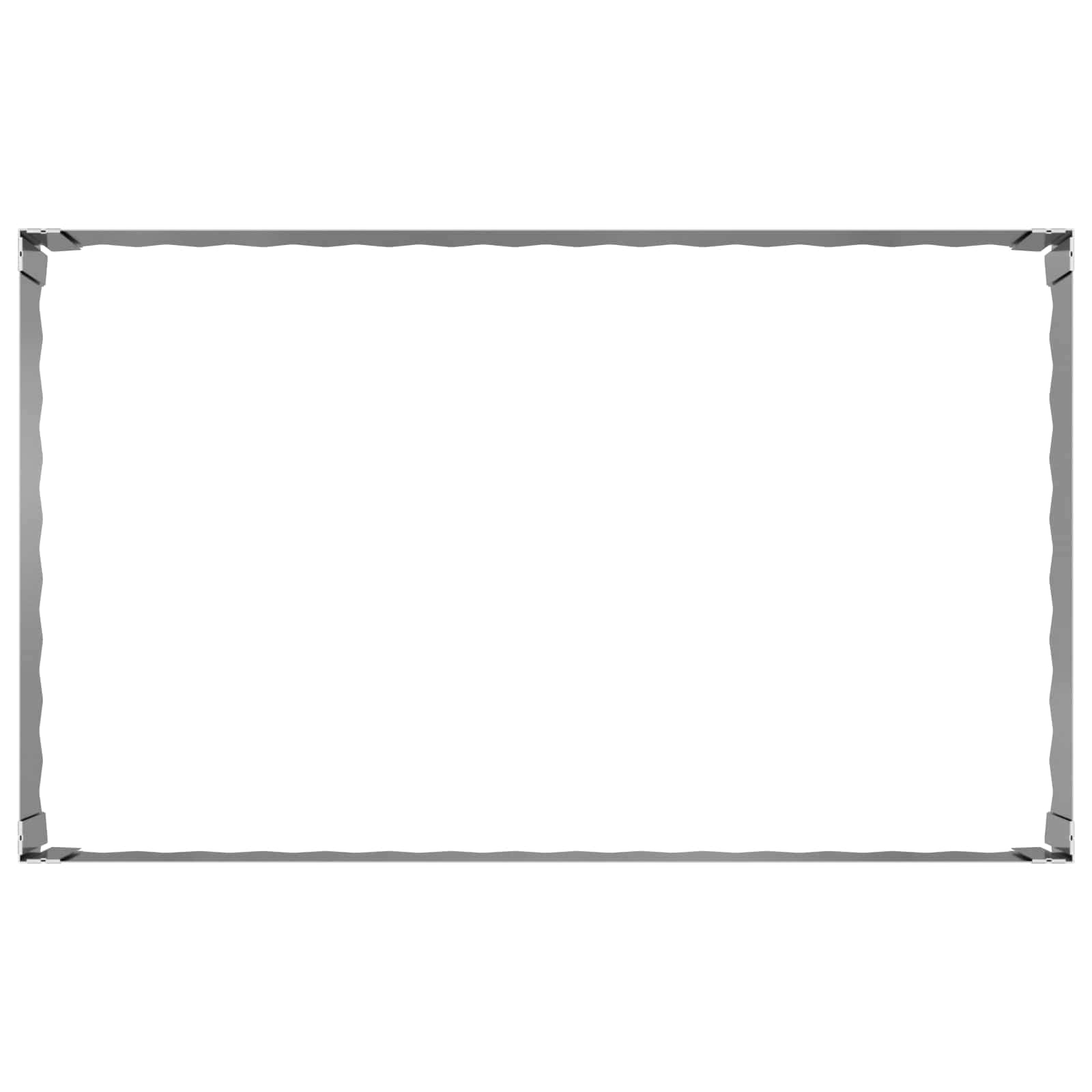 Gazonrand 4 st 100 x 60 x 35 cm Staal Zilverkleurig
