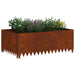 Gazonrand 100 x 60 x 35 cm Staal Roestig