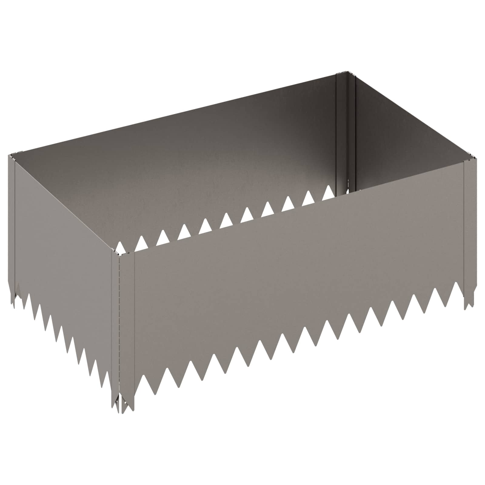 Gazonrand 4 st 100 x 60 x 35 cm Staal Roestig