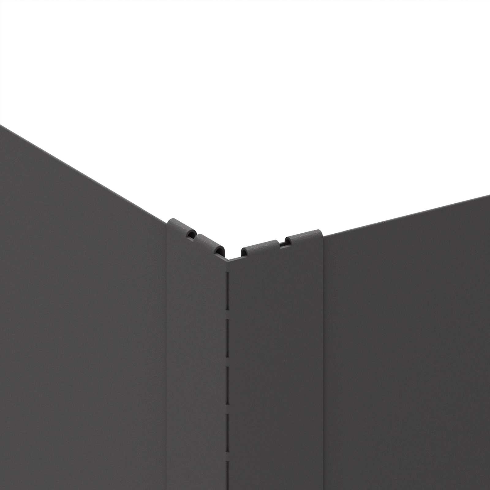 Gazonrand 4 st 100 x 100 x 20 cm Staal Zwart