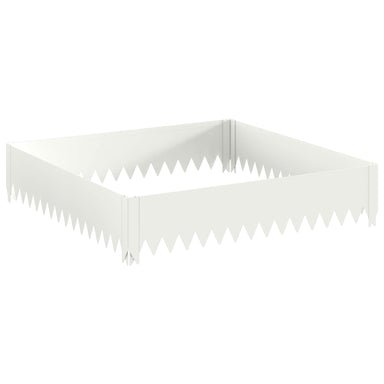 Gazonrand 100 x 100 x 20 cm Staal Wit