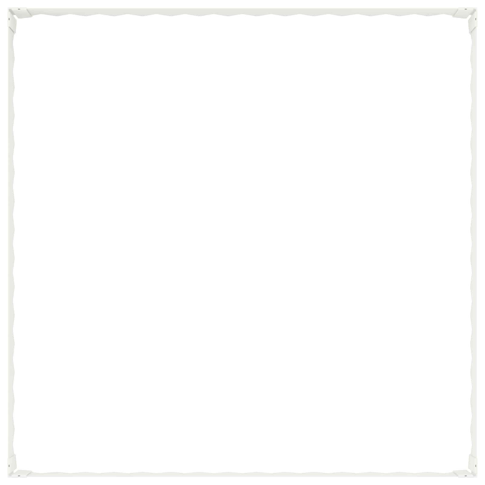 Gazonrand 4 st 100 x 100 x 20 cm Staal Wit