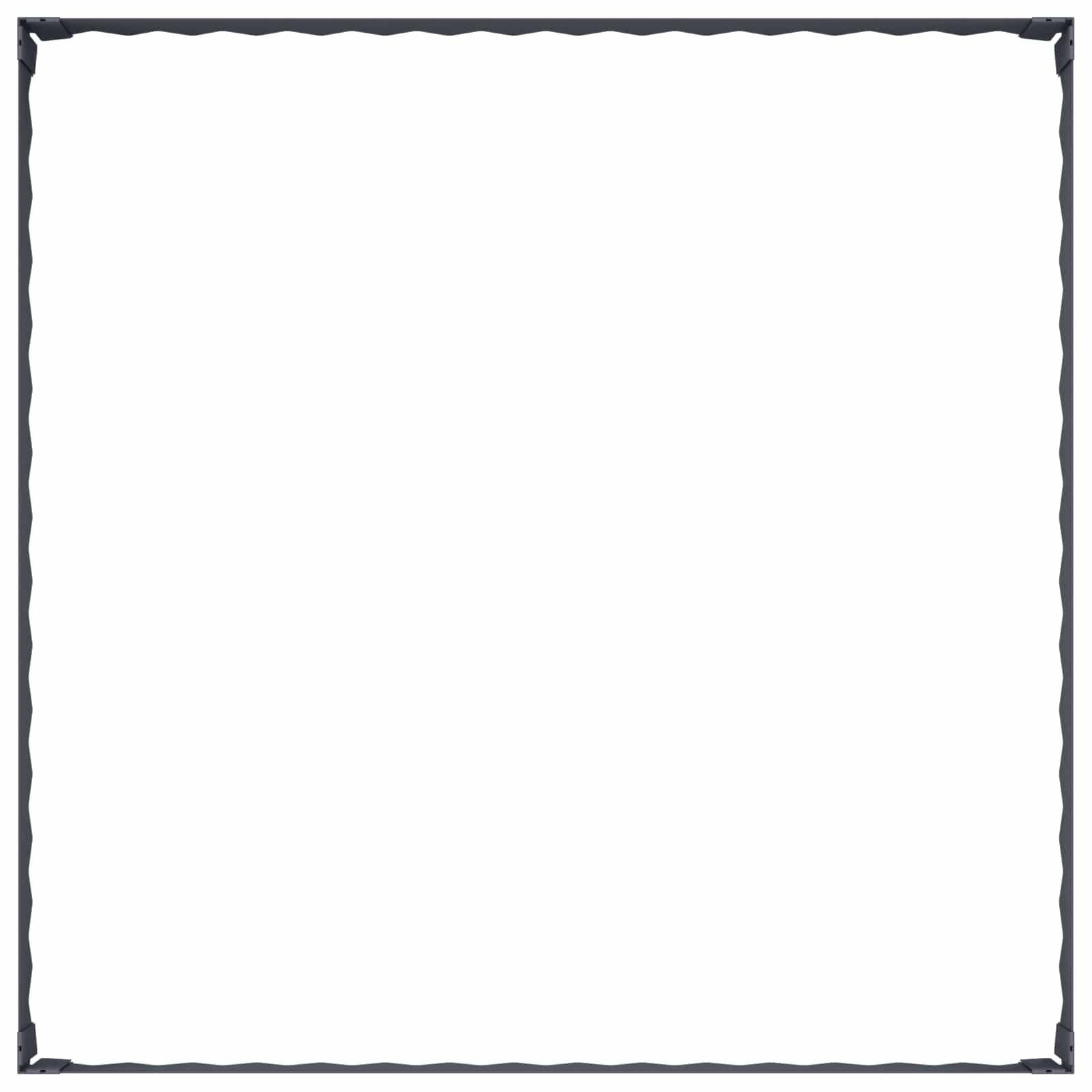 Gazonrand 100 x 100 x 20 cm Staal Antracietkleurig