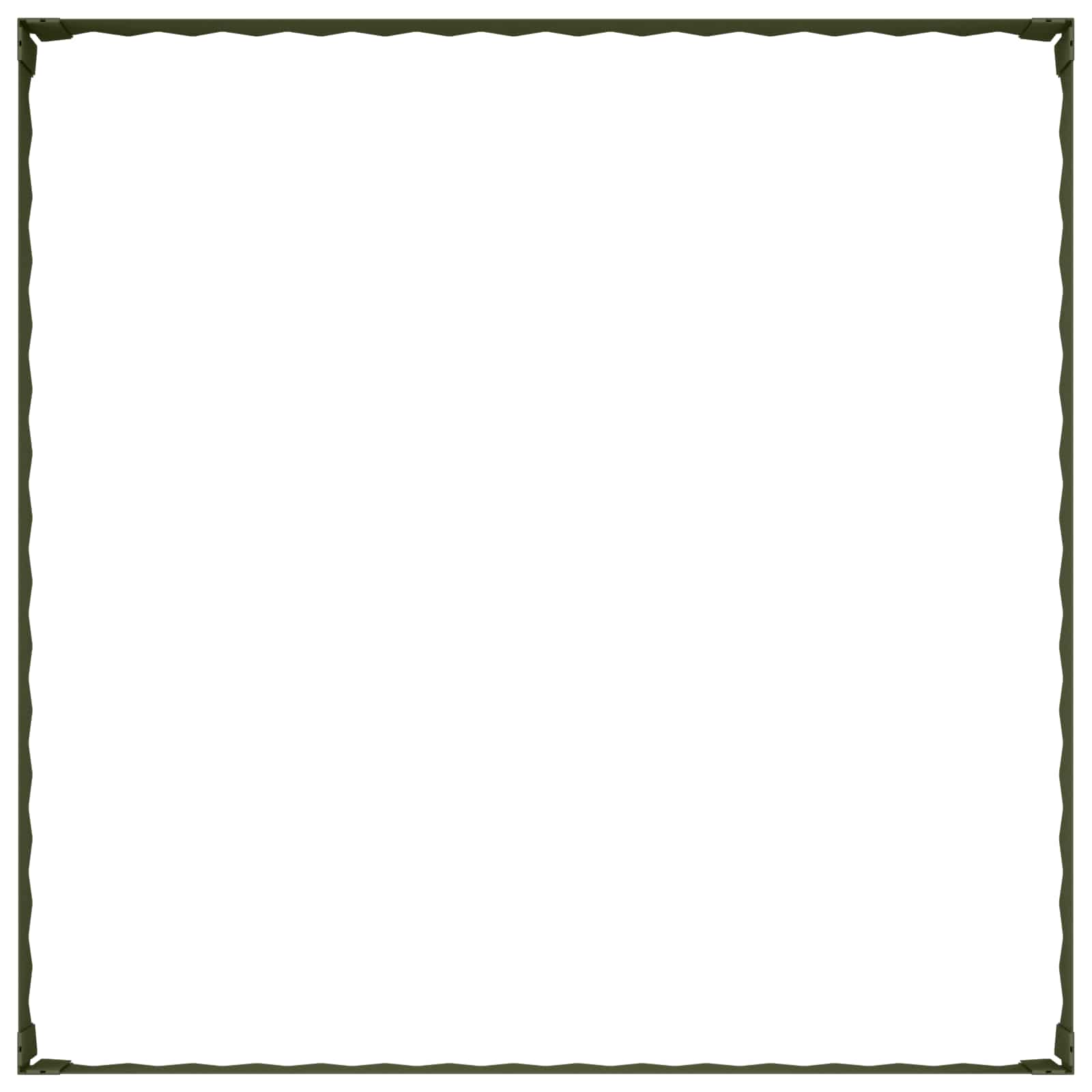 Gazonrand 100 x 100 x 20 cm Staal Olijfgroen
