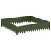 Gazonrand 4 st 100 x 100 x 20 cm Staal Olijfgroen