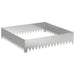 Gazonrand 4 st 100 x 100 x 20 cm Staal Zilverkleurig